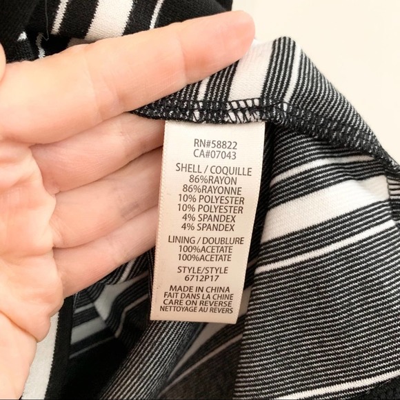 MAX STUDIO Stripe Ponte Faux Wrap Midi Skirt - Picture 6 of 7